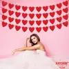 Suministros para Bodas Día de San Valentín Bandera de Amor de Fieltro Banner con Forma de Corazón No Tejido Cortina de Puerta de Corazón Rojo DIY Gratis