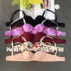 Sujetador de Media Copa Brillante para Niñas, Ropa Interior Tailandesa Estampada un Estampado Br