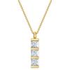 Europeo y Americano Transfronterizo de Venta Caliente 7mm Estéreo Oro de 18K Incrustado Zirconia Cuadrada Collar de Cadena Clavicular de Moda Personalizado para Mujer Venta al por Mayor