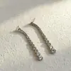 Novos Brincos Longos de Zircônia de Luxo Acessível, Design de Nicho de Alta Qualidade, Brincos Franceses Exagerados