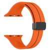 Nueva correa de silicona para Apple Watch, monocromática, con hebilla plegable magnética para iWatch 8, pulsera deportiva.