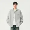 Camisa de manga larga NASA ABOUT para hombre, nueva colección primavera/otoño 2026, corte holgado, casual y elegante, camisa/chaqueta