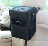 Cubo de basura para coche con tapa, Asiento trasero, Cubo de basura impermeable para colgar, Bolsa de basura plegable, Cubo de basura para coche