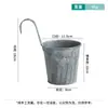 Venta caliente transfronteriza, maceta colgante antigua blanca gris vintage, maceta de flores con gancho para exteriores europea y americana, maceta colgante pequeña de hierro.