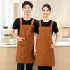 Nuevo delantal impermeable y resistente al aceite de tela Oxford para publicidad transfronteriza, delantal de trabajo de alta gama para uso comercial y en supermercados, disponible impresión de logotipo personalizado