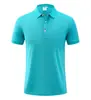 Camisa Polo de Algodão Seda de Gelo Roupa de Trabalho Camiseta Personalizada Manga Curta Gola Social Uniforme de Trabalho Roupa Bordada Atacado com Impressão de Logo