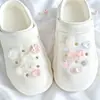 Decoraciones de flor de iris perlado, dijes para zapatos, hebillas para zapatos, accesorios DIY, materiales para pulseras y pasadores, accesorios