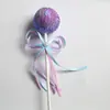 Bola Colorida Transparente Bola de Natal Brilhante Bola Redonda Lantejoulas Bola Refletiva Decoração de Bolo de Aniversário Enfeites Acessórios de Bandeira
