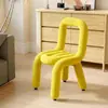 Cadeira de Formato Incomum, Cadeira de Maquiagem, Banqueta para Penteadeira de Quarto, Cadeira de Designer com Tubo Curvo, Cadeira para Toucador Feminino, Cadeira de Jantar da Moda, Cadeira de Restaurante