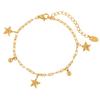 Nicho Transfronteiriço Ins Simples e Fashion Estrela de Cinco Pontas Girassol Aço Titânio Pulseira Colar Conjunto de Joias Femininas