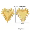 Pendantes Grandes Retro Europeos y Americanos de Acero Inoxidable con Cara Sonriente, Corazón Solar, Luna para Collares y Pendientes DIY, Accesorios de Joyería de Acero de Titanio