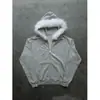 Moletom com Zíper e Estampa Estilo Y2K, Manga Longa, Jaqueta com Capuz, Estilo Punk Dark Streetwear Hip-Hop Ins