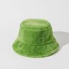 Sombrero de Pescador de Felpa Imitación Conejo Color Sólido para Mujer Otoño e Invierno Nuevo Cálido Versátil Simple Neutro Estilo Coreano Estilo Japonés Sombrero de Cubo