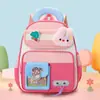 Mochilas Escolares para Meninos e Meninas de Jardim de Infância Mochilas Escolares Fofas de Desenho Animado para Crianças em Idade Pré-Escolar Mochilas Infantis com Redução de Peso Tendência 3-6 Anos