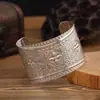 Pulseira Larga Alienígena Ouro Dunhuang Feminina Estilo Étnico Boêmio Pulseira de Braço Pulseira Dai Joias Indianas Europeias e Americanas