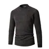 Suéter de otoño 2023 nuevo para hombre, suéter de punto, estilo coreano para mediana edad, cuello redondo, a cuadros, ajustado, para usar debajo, suéter casual para hombre