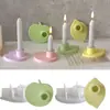 Base de Vela Aromática de Frutas Amapola Limón Manzana Molde de Silicona DIY Portavelas de Cemento Yeso Molde de Resina
