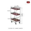 Carrito de Segunda Mano Estante de Almacenamiento para Snacks Sala de Estar Sofá Desmontable Gabinete Lateral de Almacenamiento Cocina Estante de Almacenamiento para Frutas y Verduras