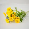 Simulación Rama Larga Margarita Pequeña Crisantemo Pequeño Manzanilla Decoración Sala de Estar Flor Falsa Decoración Crisantemo Holandés Decoración Flor de Seda