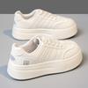 Zapatillas deportivas de suela gruesa con aumento para mujer, novedad de verano 2024, zapatos retro de pan, versátiles, informales, deportivos, blancos, de moda.