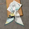 Pañuelo de seda largo banda para el pelo traje pañuelo de cinta Corea del Sur primavera y otoño pañuelo cinturón combinable para mujer pequeño pañuelo de seda decorativo