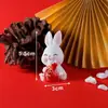 Conejo de la Suerte de Año Nuevo Micro Paisaje Adornos Pequeños Animales Lindos Jardinería Resina Accesorios Creativos