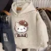 Sudadera con capucha para niña de otoño e invierno, top casual de forro polar con estampado de dibujos animados para bebé, prenda exterior fina de forro polar, ropa linda para niños en tallas pequeñas y medianas
