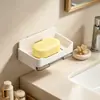 Porta Jabón Escurridor de Pared sin Taladro para Uso en Hogar y Hotel, Estante de Almacenamiento de Jabón que No Acumula Agua y Es Fácil de Limpiar y Guardar