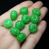 Brincos de Jade Seco Verde Jade Grelhado Pulseira Acessórios Dragão de Ferro Sol Jade Verde Contas Soltas Contas de Abóbora Atacado