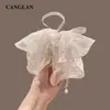 Grampo de Garra para Rabo de Cavalo Laço Bege Francês Renda Atmosfera Suave Grampo de Cabelo Parte de Trás da Cabeça Penteado Presilha Tubarão Acessório de Cabelo