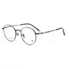 Armazones de Titanio Puro para Gafas para Hombres y Mujeres, Armazones Redondos Retro Literarios y Artísticos, Armazones Ópticos Terminados con Miopía, Venta al por Mayor