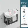 Soporte Grueso de Acero Inoxidable Lavabo Pequeño para Montar en Pared Lavabo de Baño Cerámica Integrada Lavabo para Balcón