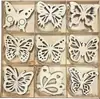 Juego de 45 Piezas de Mariposa de Madera Sin Terminar Corazón Animal Manualidades de Madera DIY Copo de Nieve Virutas de Madera Bolsita Bandeja de Clasificación