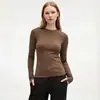 Xichen Disponible Otoño/Invierno Patrón Waffle Camisa de Tenis Manga Larga Ajustada para Mujer Top Deportivo 26D1507 Disponible Transfronterizo
