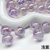 Dingyi 16mm Lua Fria Coração de Gelo Resina Galvanizada Contas com Furo Contas Soltas Corrente de Celular DIY Acessórios de Joias com Contas