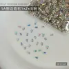 1*2*3t diamantes cúbicos de zirconia para decoración de uñas, pedrería de uñas, decoraciones de uñas DIY modernas y deslumbrantes, pedrería de base plana para manicura, accesorios para uñas