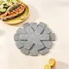Alfombrilla aislante de fieltro Amazon transfronteriza, alfombrilla de fieltro para proteger vajilla de seis puntas, alfombrilla de fieltro anti-quemaduras para cocina del hogar