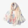 Bufanda Estampada Floral, Bufanda de Seda, Chal Protector Solar tipo Playa, Cinta Versátil, Suave Accesorio para Fotografía de Viaje