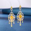 Elegantes Pendientes de Plata S925, Pendientes de Estilo Minimalista para Mujer, Nuevos Pendientes de Lujo de Moda, Joyería para Orejas con Zirconia Grande, Venta Directa del Fabricante