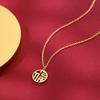 Collar redondo de plata esterlina S925 para mujer con nuevo diseño minimalista chino, cadena de clavícula de alta calidad, regalo de Año Nuevo
