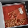 Cachecol de Cashmere de Alta Qualidade com Padrão Ondulado de Água, Dupla Face, Cor Pura, 100% Cashmere Puro, Cachecol Quente Espesso de Inverno para Mulheres