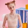 Ropa interior para niñas, Sujetador para estudiantes, Camiseta sin mangas de algodón puro para el crecimiento infantil, Camiseta sin mangas estilo top tubular anti-golpes para niñas