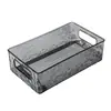 Caja de almacenamiento apilable de lujo ligero de alto valor con diseño de glaciar, cesta transparente de acrílico para cosméticos de escritorio