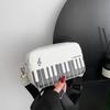 Bolsa Pequena Quadrada Preto e Branco Piano para Meninas Nova Moda Bolsa Feminina Bolsa de Ombro Transversal Versátil Bolsa de Presente Tendência