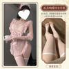 Lencería Sexy Puro Deseo Lunares Encaje Lazo Uniforme de Sirvienta Sexy Traje Sin Quitar Pijama para Mujeres