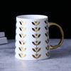 Caneca de Cerâmica Dourada Espiga de Trigo de Luxo Leve Venda Direta da Fábrica Café de Escritório Chá com Leite Leite Café da Manhã Presente Caneca