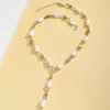 Streamer Ámbar~Collar Largo de Cuentas Ojo de Tigre Estilo Retro Maillard para Mujer Otoño e Invierno Lujo Accesible Suéter de Gama Alta