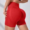 Pantalones cortos de yoga transpirables de secado rápido sin costuras transfronterizos, pantalones de tres cuartos ajustados de cintura alta para realzar los glúteos, pantalones para deportes al aire libre y fitness