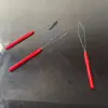 Enhebrador de agujas, Guía de alambre, Herramienta para ensartar extensiones de cabello, Conector de alambre con mango de plástico de colores