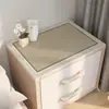 Tapete de Mesa de Cabeceira de Luxo Leve Tapete de Mesa de Couro Pvc à Prova d'Água Popular Tapete de Mesa de Cabeceira de Quarto Pano de Cobertura Simples Sem Lavagem